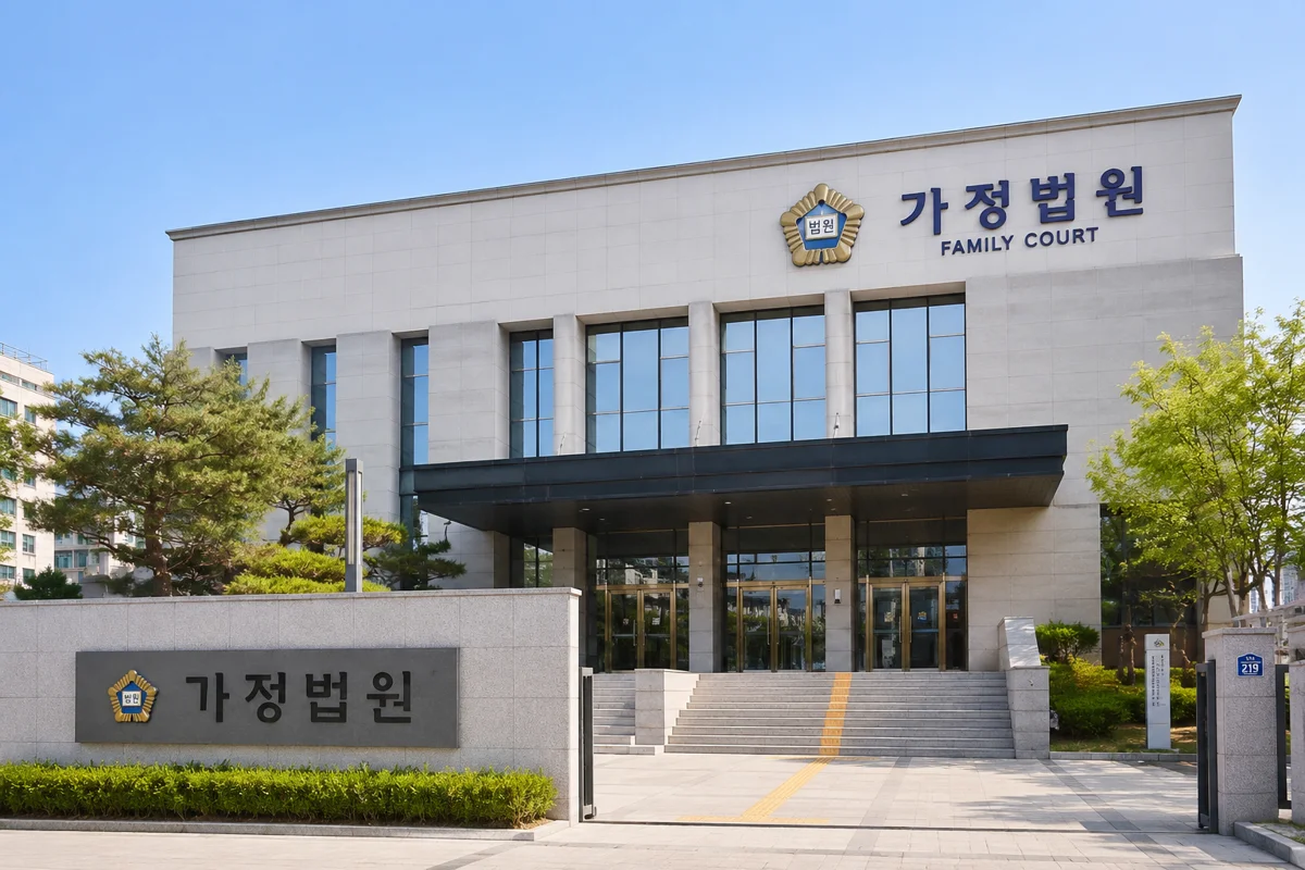 부산 특유재산 분할|가정법원 건물 외관 전경 사진
